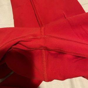 Red lululemon Align leggings size 6.